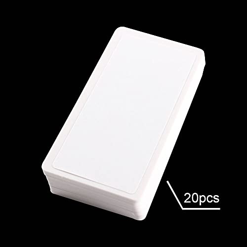 VNC 20Pcs 12X6cm Nail Art Soft Stamping Protective shell Plastic Holder Stamper Rectangel Stamp Holder - color: C-white