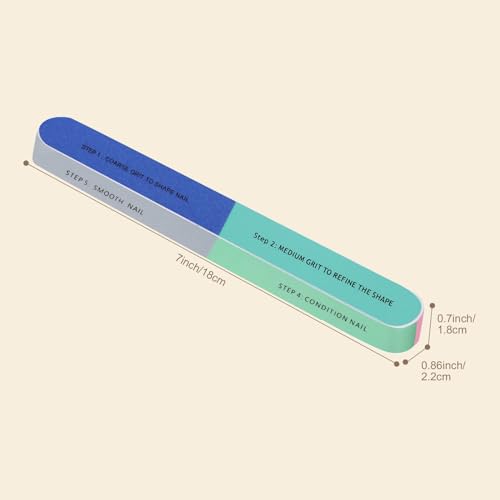 IFUNSON Professional Nail Buffer Block, Nail Buffer for Natural Nails, All-in-One Smooth & Buff & Shine for Nail Care, 8 Pack.