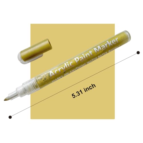 Nail Art Pen, 0.7mm Fine Tip, Gold, 1 PCS - size: 1 Count (Pack of 1)