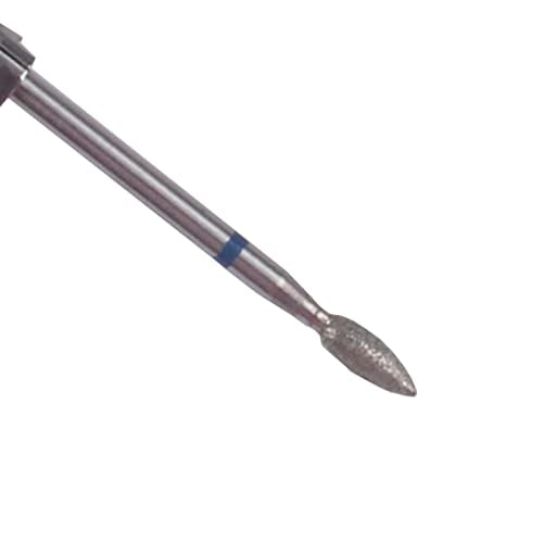 6pcs Flame Cuticle Drill Bits, 3/32 Shank Pro Diamond Nail Bit Set - size: Flame