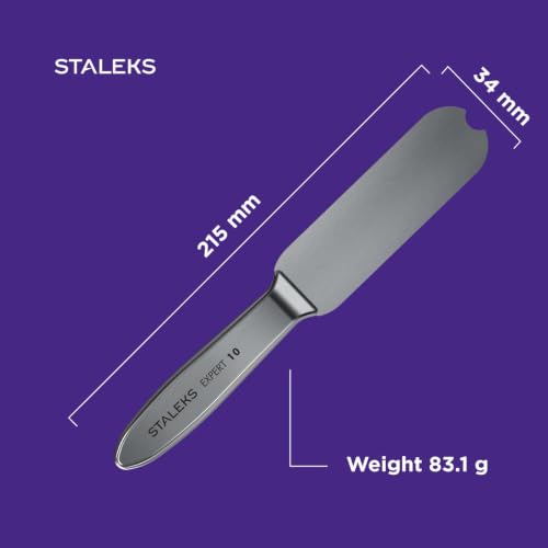 STALEKS PRO Expert 10 Metal Foot File Base – Stainless Steel Reusable Pedicure Tool Handle for Disposable Abrasive Files