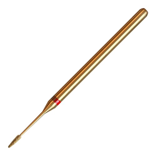 1mm Mini Cone Cuticle Clean Nail Drill Bit, Titanium Series Russian Diamond Nail Bits Professional Safety Under Nail Cleaner for Cuticle Dead Skin, Electric Nails Accessories, Fine - color: 1mm Mini Cone Cuticle Bit, size: Fine - F