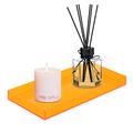 ROYALITA Acrylic Tray for Countertop, Guest Towel Holder Tray for Bathroom - color: Orange