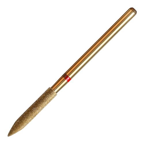 3mm Long Barrel Cone Cuticle Clean Nail Drill Bit, Titanium Series Russian Diamond Nail Bits Professional Safety Under Nail Cleaner for Cuticle Dead Skin, Electric Nails Accessories, Fine - color: 3mm Long Barrel Cone Cuticle Bit, size: Fine - F