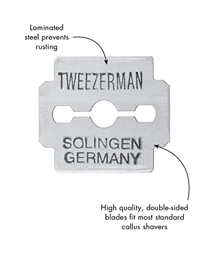 Tweezerman Replacement Callus Shaver Blades 20 Count Black - size: 1 Count (Pack of 1)