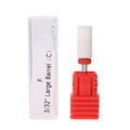 Sonew Nail Drill Bit, 1pc Nail Drill Bit Round Flat Ceramic Grinding Head Manicure Machine Accessories Tool for Polish Nail Art(Corn Head)