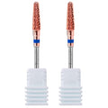 3/32" 2PCS Clean Cone Carbide Cuticle Cleaner Bit for Nail Prep & Cleaning - color: 008 Rose Gold, size: M