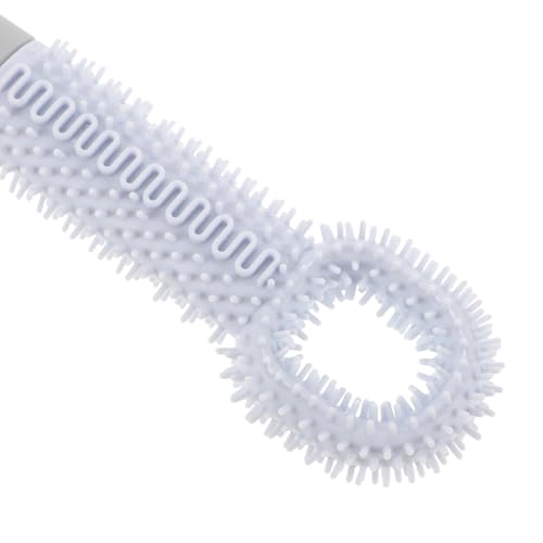 Foot Brush Soft Toe Cleaner Light Blue with Long Handle