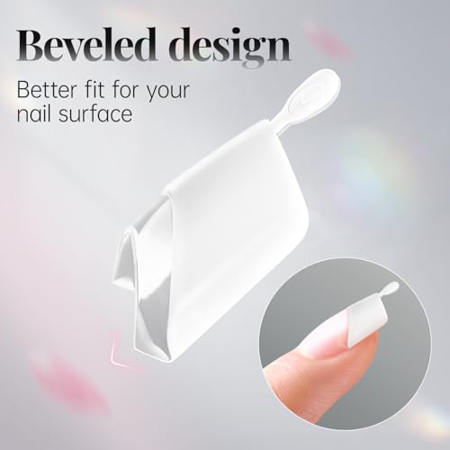 Krofaue Short French Half Wrap Nail Tips, 120PCS Acrylic False Tips - color: French Short Half Wrap