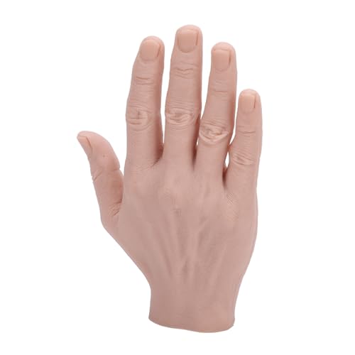 Silicone Male Hand Model, Reusable Silicone Artificial Hand Model for Festival Props Painting Practice, Silicone Tattoo Practice Hand for Experienced Tattoo Artists and Beginners - size: Right Hand