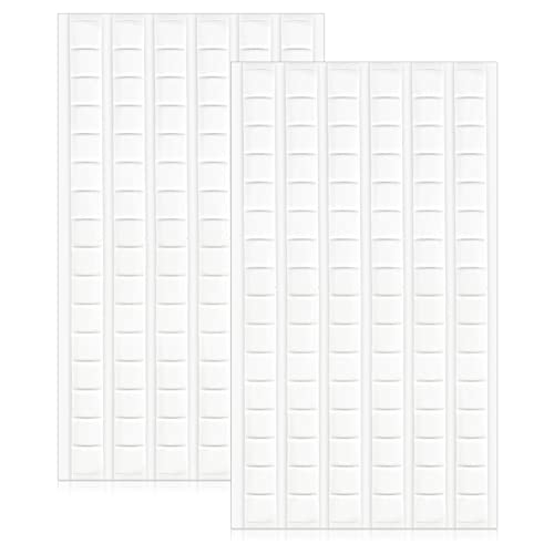 SUMAJU 204 Pcs Adhesive Poster Sticky Tack, Multipurpose Removable Mounting Putty - Reusable Wall Safe Tack for Wall Hanging Pictures, Museum, Cleaning, Nail (White, Green) - color: 204PCS,White