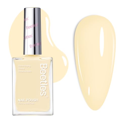 Beetles Butter Yellow Nail Polish - Melt Like Butter 0.51Fl Oz/15ML, Pastle Yellow Nail Polish Quick Dry, Soft Color Nails, Long-Lasting Pastel Nails, Fingernail Art Effect for Manicure Salon - color: Melt Like Butter
