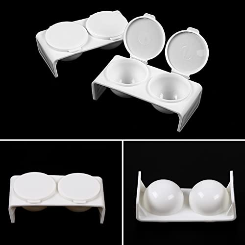 1 Piece Double Cup Nail Art Cup Bowl Acrylic Liquid Powder Dappen Dish Liquid Powder Dappen Container Holder for Nail Art Tools