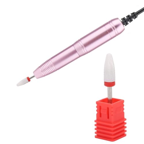 Ceramic Nail Drill Bit Corn-Head-Shape Professional Grinding Head for Nail Polishing(Red) - color: Red