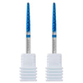 3/32" 2PCS Small Umbrella L Carbide Cuticle Cleaner Bit for Nail Cleaning - color: 014 Blue, size: M