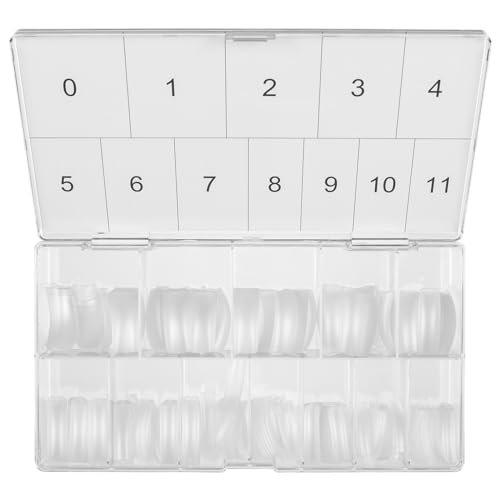 Americanails Nail Tips - Square (Deep "C" Curve) 600ct – Ideal for Acrylic and Hard Gel, Break Resistant ABS Plastic, Clear Matte Finish, Half Well with Micro Contact Area - color: Square (Deep "C" Curve), size: 600 Nail Tips