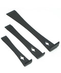 Bates- Flat Pry Bar Scraper, 3 Pack, 5-1/2", 7-1/4" and 9-1/2", Black, Trim Puller Tool for Baseboard - size: 5.5", 7.25", 9.5"