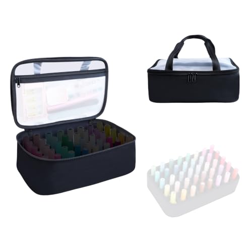 Nail Polish Organizer Case Holds 40 Bottles(15ml-0.5 fl.oz) - color: Black-40 Bottles, size: Single Layer
