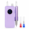 Corded Hollow Cup Nail Drill,40000RPM Quiet Professional E File - color: Purple