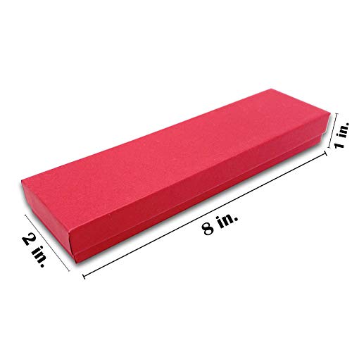 TheDisplayGuys 25 Cardboard Gift Jewelry Boxes w/Paddings #82-8 x 2 x 1 - color: Matte Red
