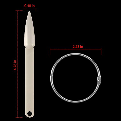 KINJOEK 3 Set Total 150 Pointed Tips Natural Nail Swatches Sticks, Nail Art Supplies Stiletto Practice Tips Display Board Sample Sticks with Ring for Nail Art Polish Color Test Display Home DIY