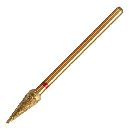 4mm Long Bud Cuticle Clean Nail Drill Bit, Titanium Series Russian Diamond Nail Bits Professional Safety Under Nail Cleaner for Cuticle Dead Skin, Electric Nails Accessories, Fine - color: 4mm Long Bud Cuticle Bit, size: Fine - F