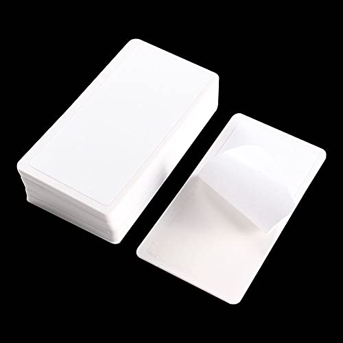 VNC 20Pcs 12X6cm Nail Art Soft Stamping Protective shell Plastic Holder Stamper Rectangel Stamp Holder - color: C-white