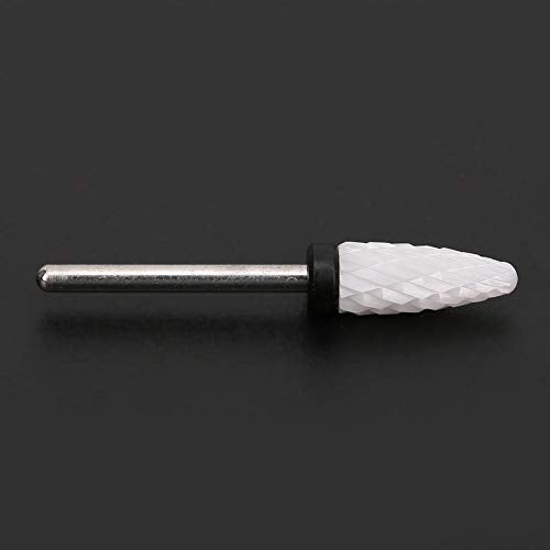 Ceramic Nail Drill Bit, Corn Shape 6.6mm, Black Coarse - color: Black