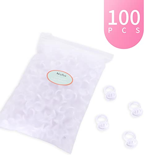 100pcs Smart Glue Holder for Eyelash Extensions, White - color: White