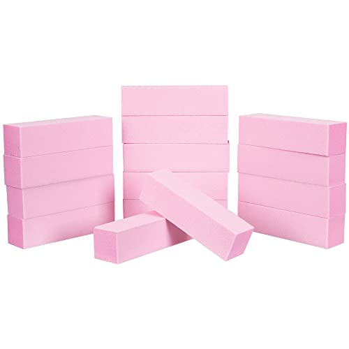 ForPro Pink Pedicure Block, 100/180 Grit, Three-Sided Pedicure Nail Buffer, 3.75” L x 1” W x 1” H, 15-Count (Pack of 2) - size: 15 Count (Pack of 2)