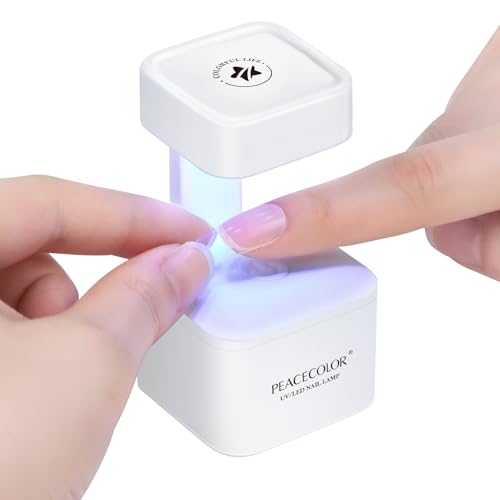 PEACECOLOR Mini U V Light for Gel Nails, Fast Curing 2 Timer Modes - color: Mini Nail Lamp