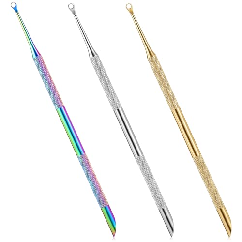 Gjinxi 3pcs Dual Ended Loop Cuticle Remover Pre-treatment Pusher Cleaner