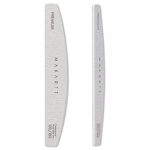 Makartt Nail File, 100/180 Grit Nail Files for Natural Nails, Professional Strong Emery Boards for Nails Doubled Sides Washable Fingernail Files Manicure Tool Set(Zebra-2pcs Trial Set) - size: 2PCS-100/180 Grit
