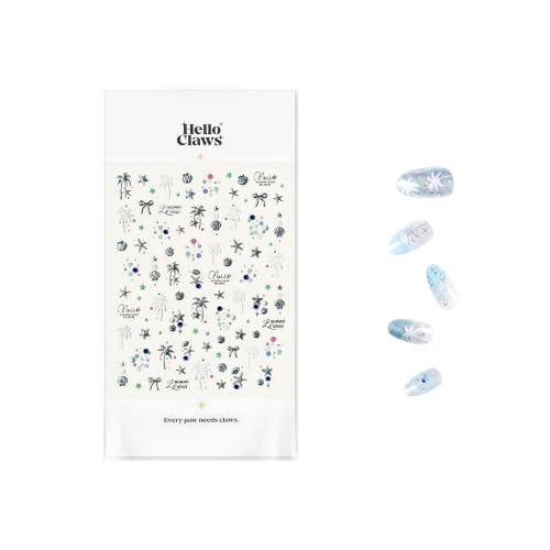 5D Embossed Flower Stickers for Nail Art White Floral Self-Adhesive Pearls Nail Art Decals for Women Nail Supplies Art Design Stickers (to5792_S) - style: to5792_S