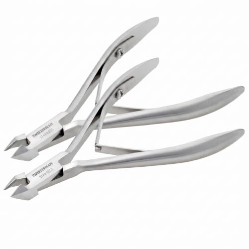 Tweezerman Rockhard Stainless Steel Cuticle Nipper,1/2 Jaw,(Pack of 2) - color: Stainless Steel, size: Pack of 2