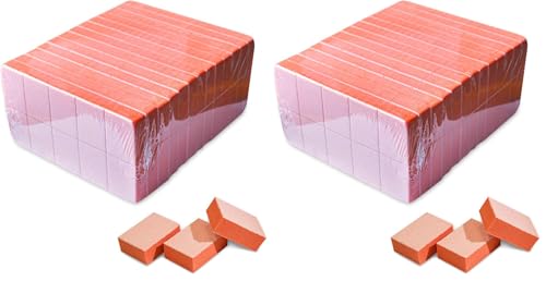 Karlash Nail Mini Orange Buffer Block File 80/100 Grit 2 Sided (130 Count) (Pack of 2) - size: 130 Count (Pack of 2)