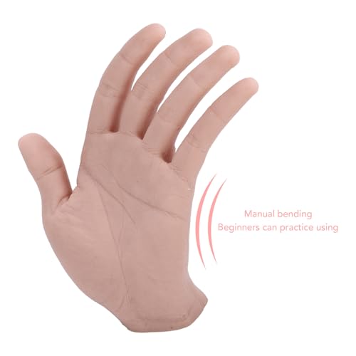 Silicone Male Hand Model, Reusable Silicone Artificial Hand Model for Festival Props Painting Practice, Silicone Tattoo Practice Hand for Experienced Tattoo Artists and Beginners - size: Left Hand