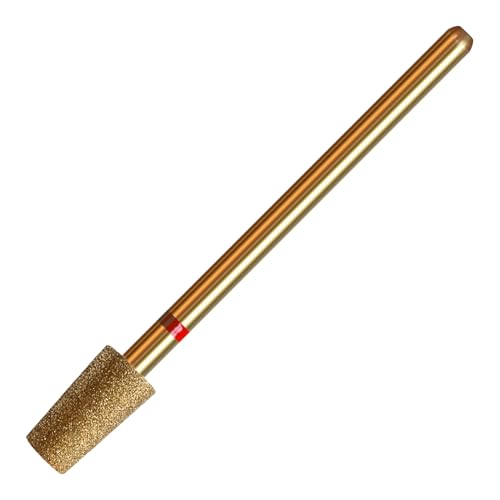 5mm Large Tapered Barrel Cuticle Clean Nail Drill Bit, Titanium Series Russian Diamond Nail Bits Professional Safety Under Nail Cleaner for Cuticle Dead Skin, Electric Nails Accessories, Fine - color: 5mm Large Tapered Barrel Cuticle Bit, size: Fine - F