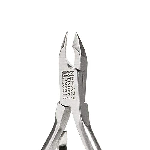 Mehaz Cuticle Nipper 777, 1/2 Jaw, Stainless Steel Cobalt with 4" Handle - size: 4 inch (Pack of 1)