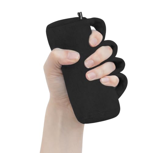SPRING SEAON Hand Contracture Cushion, Palm Protector for Clenched Hands - color: Black