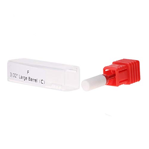 Sonew Nail Drill Bit, 1pc Nail Drill Bit Round Flat Ceramic Grinding Head Manicure Machine Accessories Tool for Polish Nail Art(Corn Head)