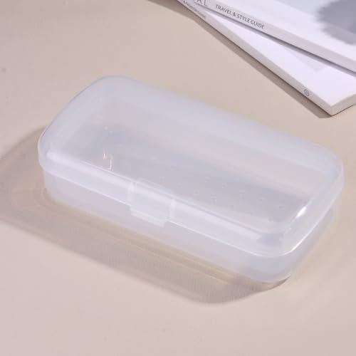 SUTOKAKA Nail Tool Sterilizer Box Plastic Sterilization Tray, Clear - color: Clear Rectangular