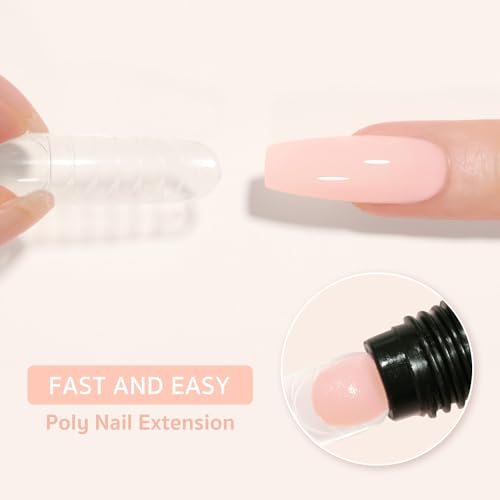 GAOY 60g Poly Gel for Nail Extensions, Builder Gel, Milky Nude - color: Milky Nude