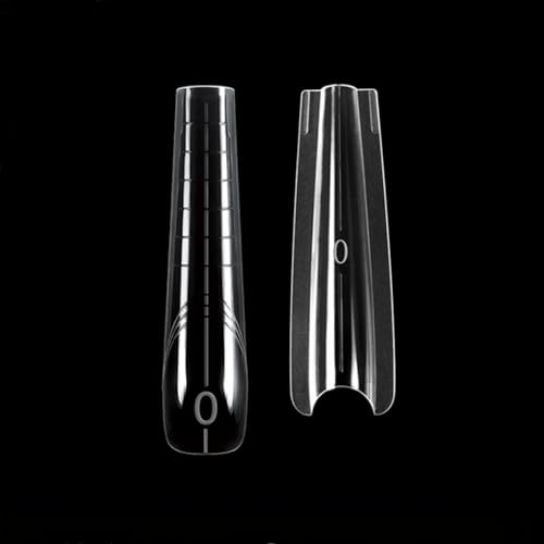 140Pcs Sandwich Dual Nail Forms 14sizes Quick Building Gel Nail Extensions-Dual Form with Reusable Top and Bottom Mold Tips (No.#43 (140Pcs)) - size: No.#43 (140Pcs)