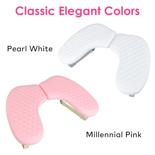 Arm Rest for Nails Tech, BORNBYME Update PU Leather Fish Pattern U-shaped Hand Nail Stand Rest for Manicure, Pink - color: Pink