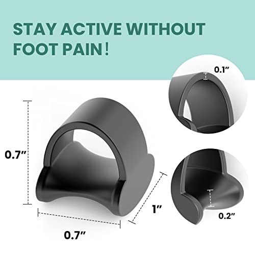 Welnove Pinky Toe Separator, 12 Pcs Black Gel Toe Spacers Bunion Corrector for Feet Women and Man, Little Toe Cushions for Curled Overlapping - color: Black