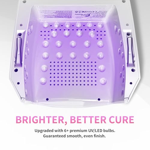 iGel Beauty Hybrid PRO 3.0 XL UV/LED Nail Lamp – Wireless Rechargeable 48W Nail Dryer, Extra Wide Full-Hand Curing, 9000mAh Battery, Smart Timer & Builder Gel Mode, Cordless Professional Lamp - color: White