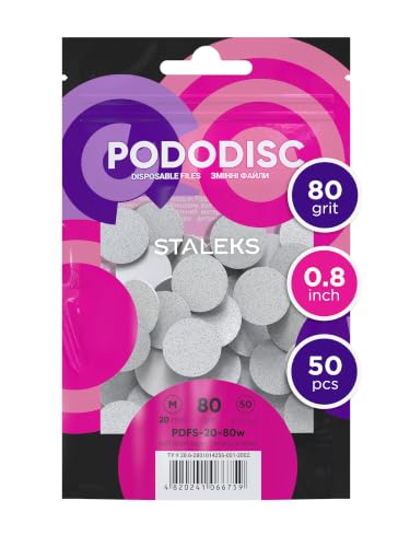 STALEKS PRO PODODISC Soft Adhesive Foot File Refills, 0.8 Inch, 80 Grit - color: 80 Grit