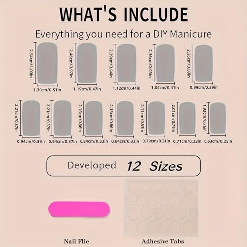 GRITOSE 24pcs Square Press-On False Nails, Purple White Gradient, Glossy, Full Cover, Gel Glue, Women Girls Spring Summer Manicure - color: style16