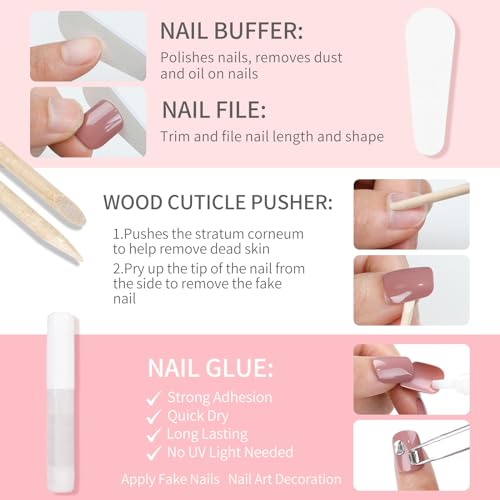Blue Cat Eyes Press On Nails,12 Size - 24 Pcs Soft Gel Blue Catseye Medium Coffin Fake Nails Kit with Nail Glue, Natural Reusable Stick On False Manicure for Women Girls (Skycloud Nail) SK0718 - color: SK0718-Sky Blue